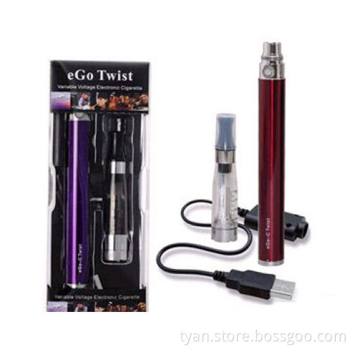 Wholesale factory price variable voltage 3.2-4.8V ego-Twist battery CE4 clearomizer in blister pack